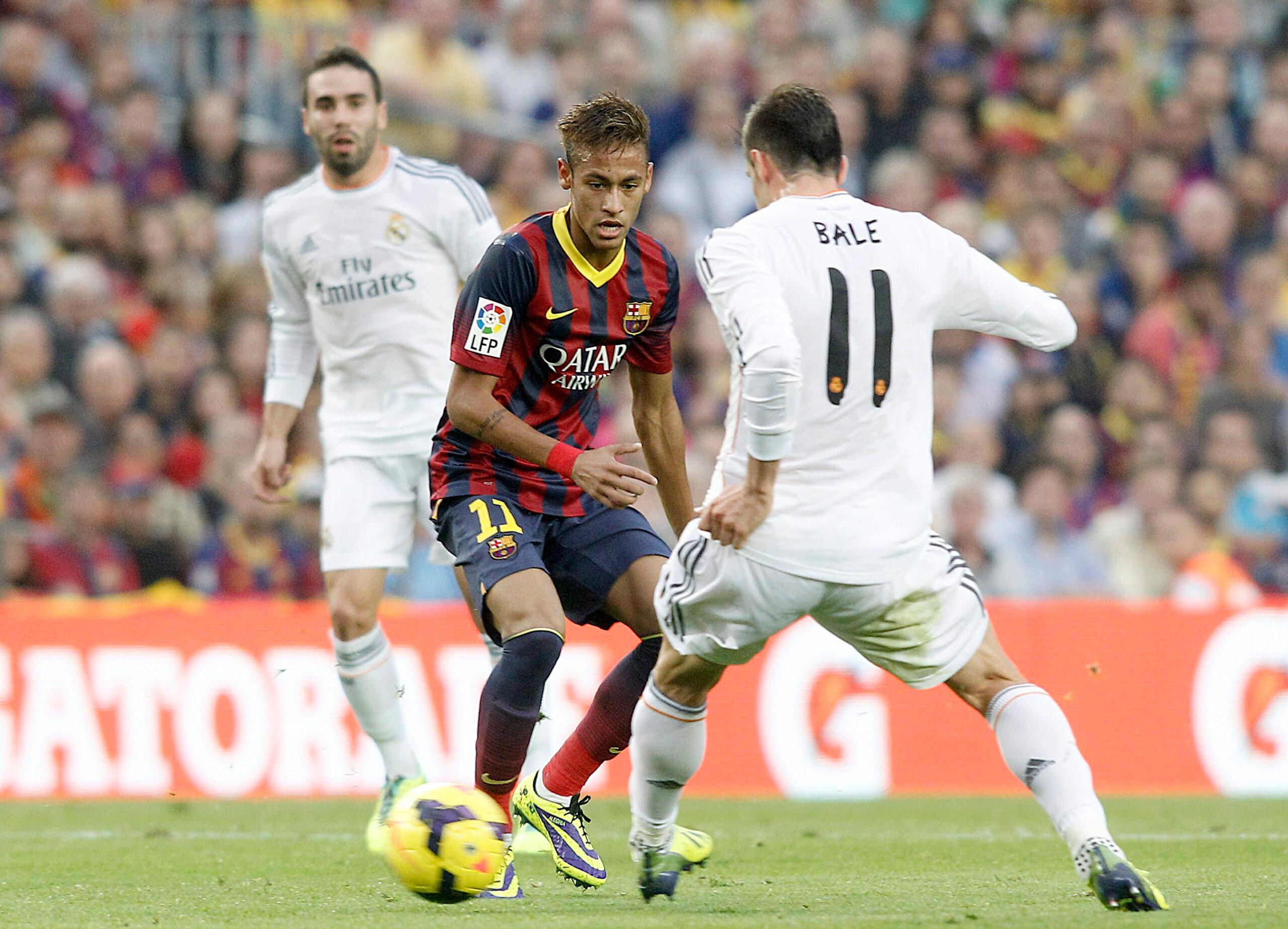 Neymar i Bale podczas El Clasico 2013