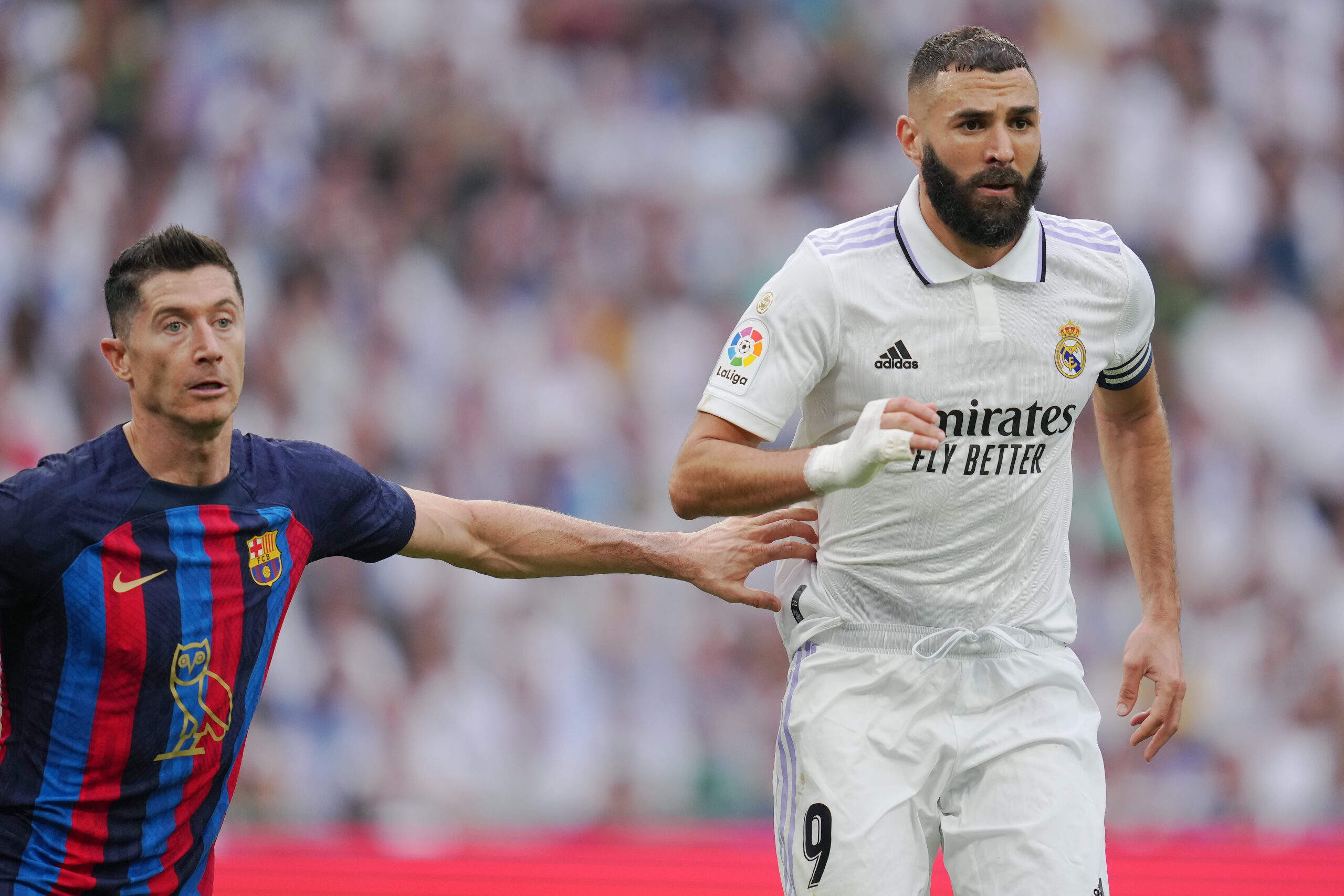 Robert Lewandowski Karim Benzema Real Madryt – FC Barcelona