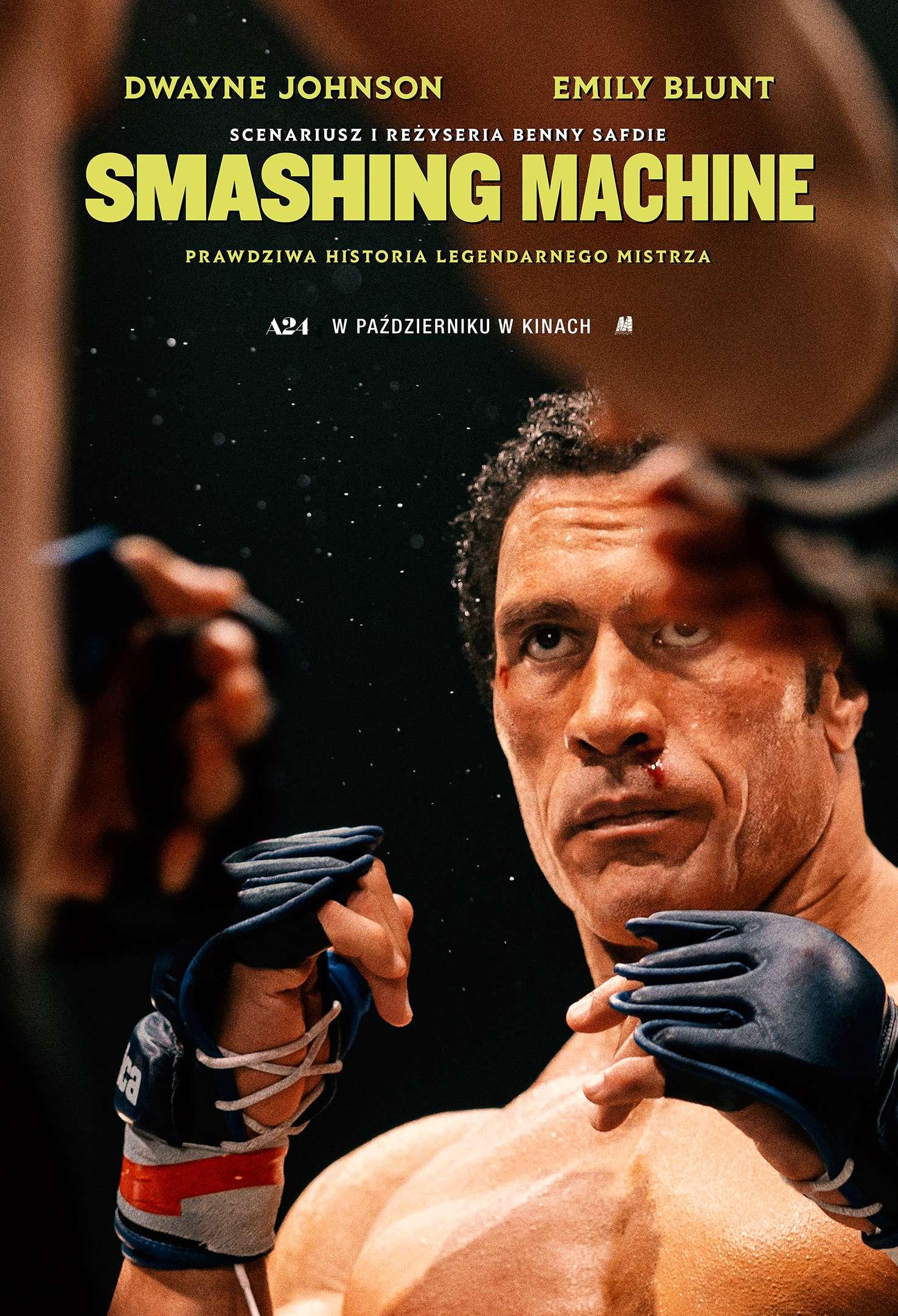 SMASHING MACHINE filmy biograficzne dramaty sportowe dwayne johnson emily blunt poster SMASHING MACHINE filmy biograficzne dramaty sportowe dwayne johnson emily blunt poster