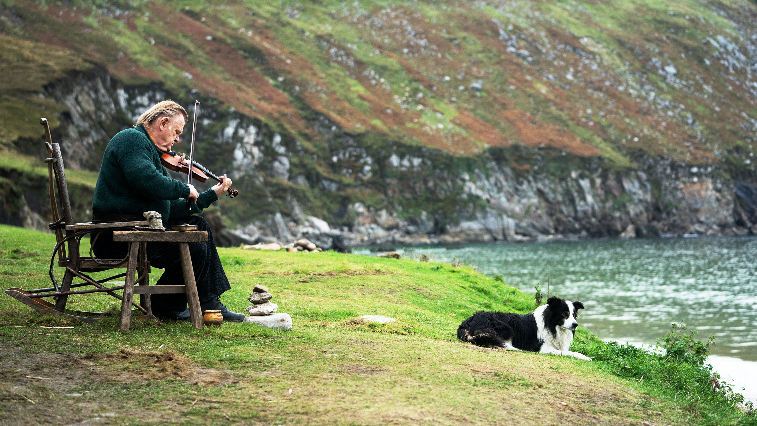 “Duchy Inisherin”, Brendan Gleeson jako Colm Doherty, niespełniony muzyk z irlandzkiej wyspy