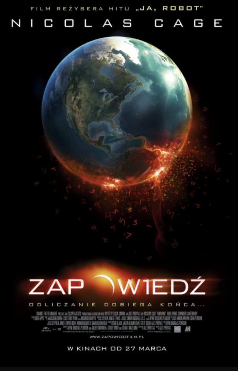 poster zapowiedź film knowing nicolas cage filmy o końcu świata poster zapowiedź film knowing nicolas cage filmy o końcu świata